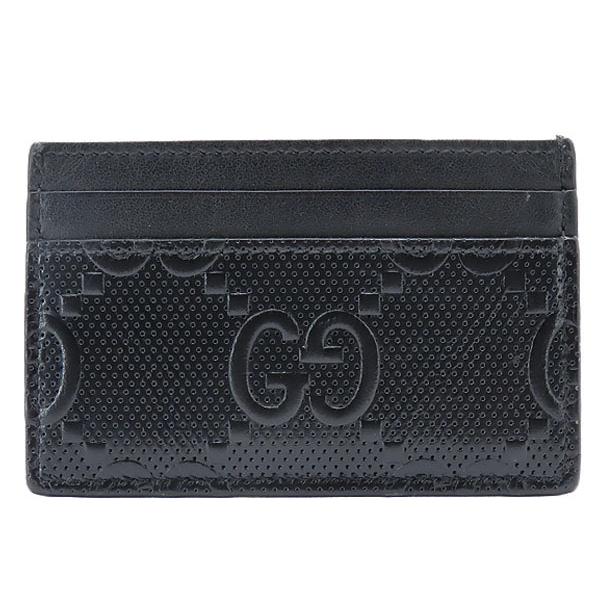 美品 GUCCI グッチ GGエンボス レザー カードケース パスケース 名刺入れ ブラック 625564｜brandliberty｜02