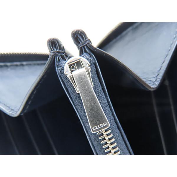 新古品セリーヌ CELINE ラージ ジップドウォレット ラウンドファスナー