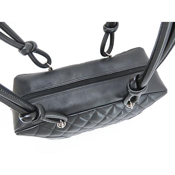 CAMBON 超美品 シャネル CHANEL カンボンライン ボーリングバッグ
