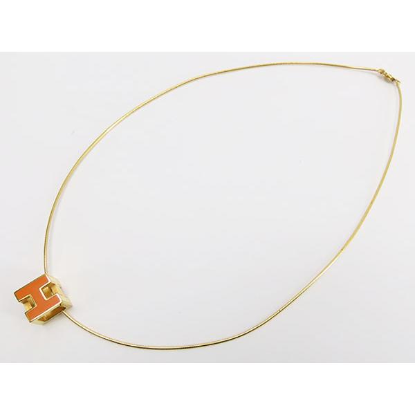 HERMES 美品 エルメス カージュアッシュ Hキューブ ネックレス HERMES 美品 エルメス カージュアッシュ Hキューブ ネックレス