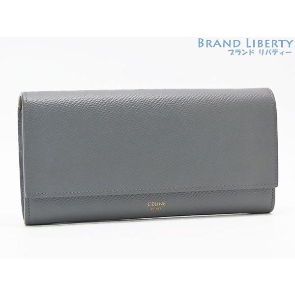 CELINE 美品 セリーヌ ラージ フラップウォレット 二つ折り長財布 