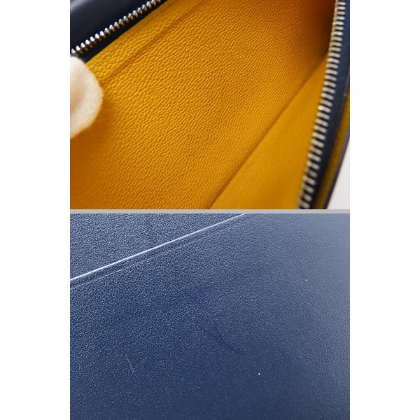美品 ゴヤール GOYARD ヘリボーン リシュリュー 二つ折り長財布 ブルー 