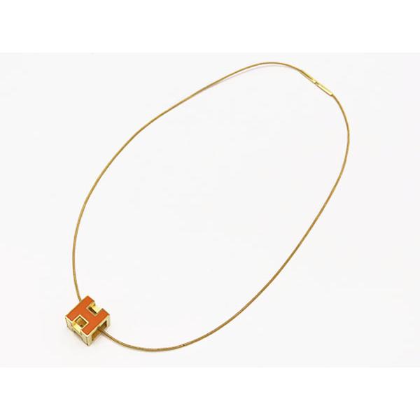HERMES（エルメス） 美品 カージュアッシュ Hキューブ ネックレス