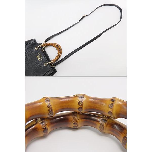 バンブー 超美品 グッチ GUCCI ミニ ショッパー 2WAY ハンドバッグ