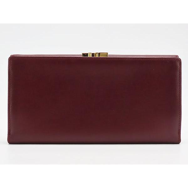 新品同様/未使用級　Cartier カルティエ　折り財布　マストライン　ボルドー MUST DE CARTIER ほぼ新品 カルティエ Cartier マストライン がま口 三