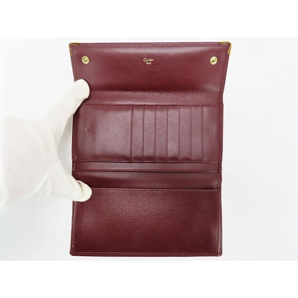 MUST DE CARTIER ほぼ新品 カルティエ Cartier マストライン がま口 三