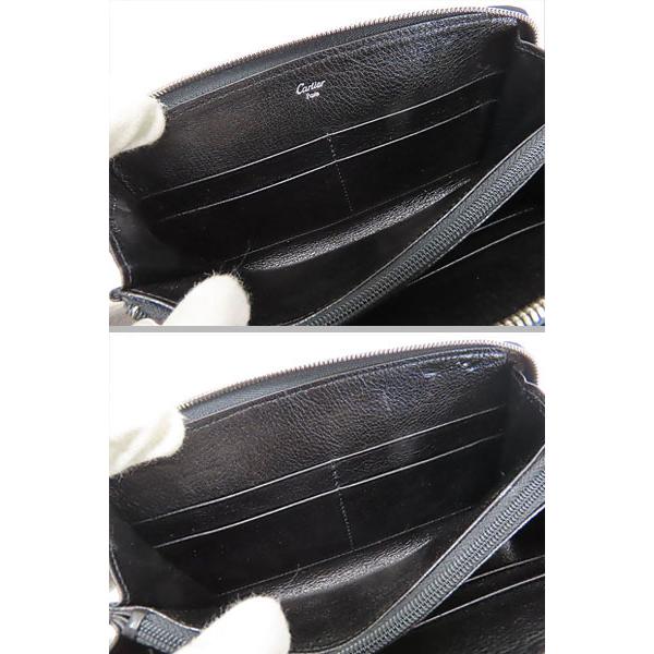 Cartier 美品 カルティエ マルチェロ ドゥ ラウンドファスナー長財布  