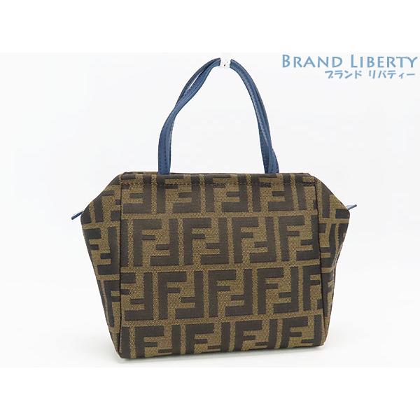 FENDI 新品同様 フェンディ ズッカ ミニ ハンドバッグ ハンドポーチ 