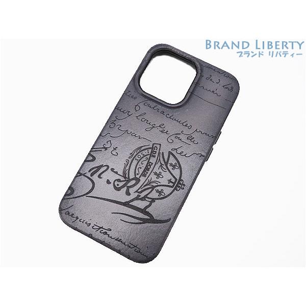 美品● ベルルッティ スマホケース iPhone 15Pro カリグラフィー Berluti（ベルルッティ） 新古品 カリグラフィ スクリットレザー