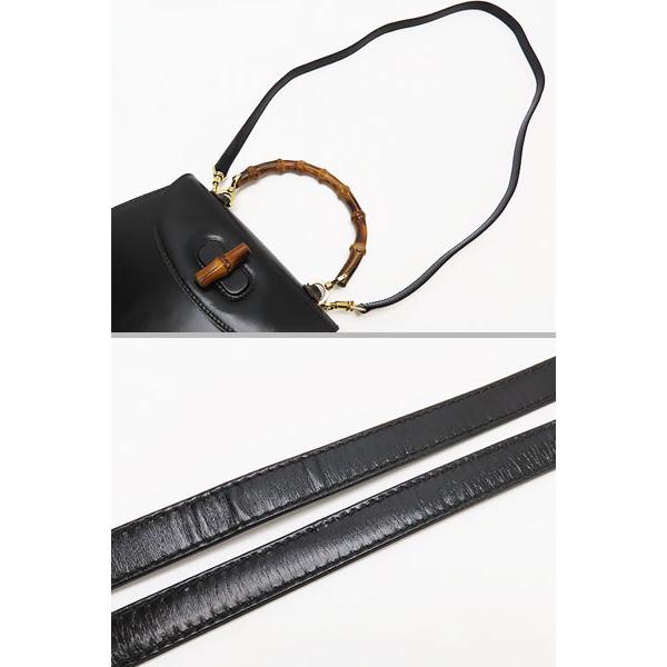 【美品】GUCCI オールドグッチ　バンブー　レザー　ショルダーバッグ2way GUCCI（グッチ） バンブーターンロックハンドバッグ 2WAY ショルダー