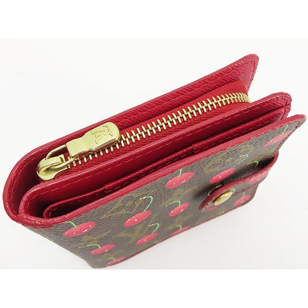 ルイ・ヴィトン LOUIS VUITTON コンパクトジップ M95005 ブラウン モノグラム/チェリー レディース 二つ折り財布 ルイ・ヴィトン LOUIS VUITTON コンパクトジップ M95005 ブラウン