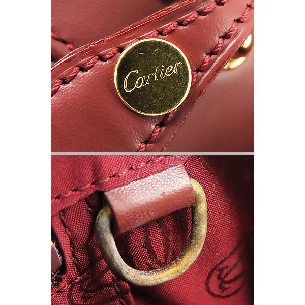 カルティエ マストライン セカンドバッグ クラッチバッグ ボルドー ハンドバッグ ほぼ新品 カルティエ Cartier マストライン セカンドバッグ