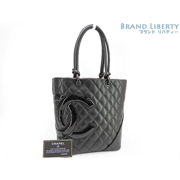 超美品 シャネル CHANEL カンボンライン ミディアム トート 