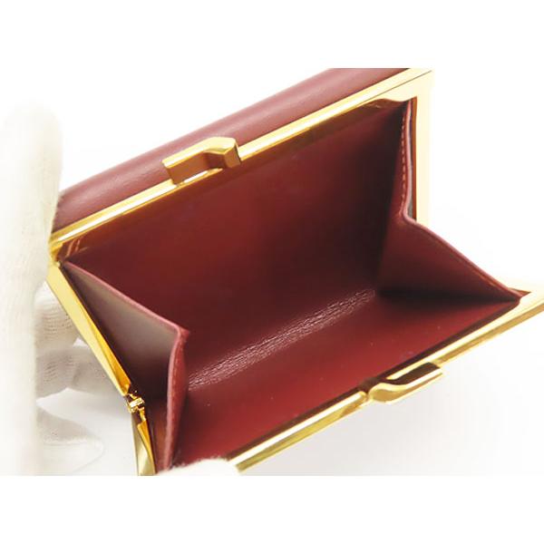 ✨美品✨Cartier マストライン 三つ折り財布 がま口 レザー ユニセックス Cartier（カルティエ） 超美品 マストライン 三つ折り財布 がま口財布