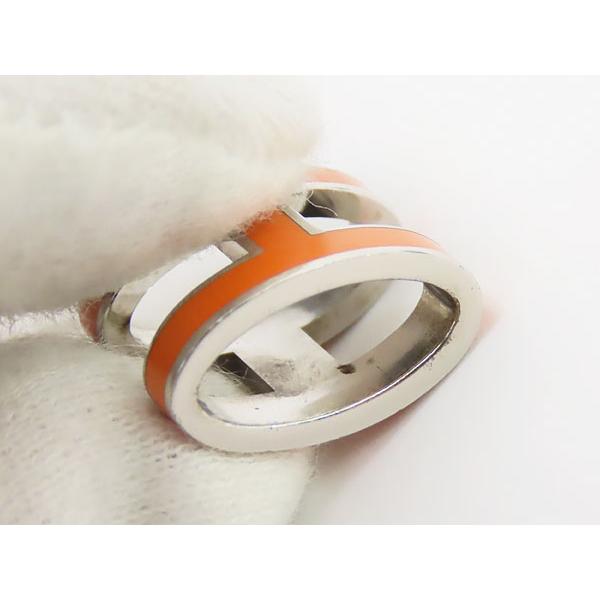HERMES ポップアッシュ ペンダントトップ シルバー オレンジ HERMES（エルメス） 美品エルメス ポップH ポップアッシュ Hモチーフ