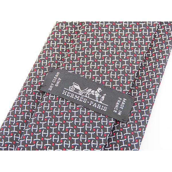 HERMES（エルメス） 新古品 HERMES H H柄 ドット柄 ネクタイ ブラック