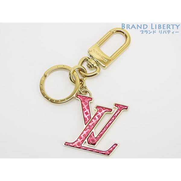 ルイヴィトン、ポルトクレLVナノグラム赤色ナノグラムが刻印されてるレッドゴールド LOUIS VUITTON（ルイ・ヴィトン） 美品 ポルト クレ LV ナノグラム