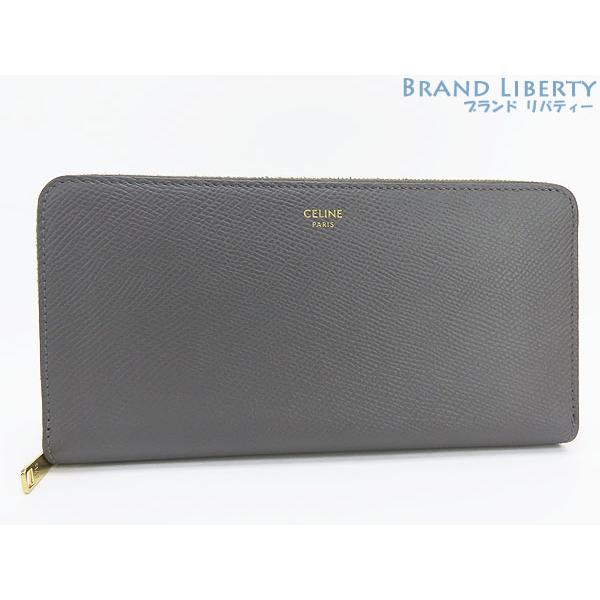 CELINE（セリーヌ） 外超美品 ラージ ジップドウォレット ラウンド 