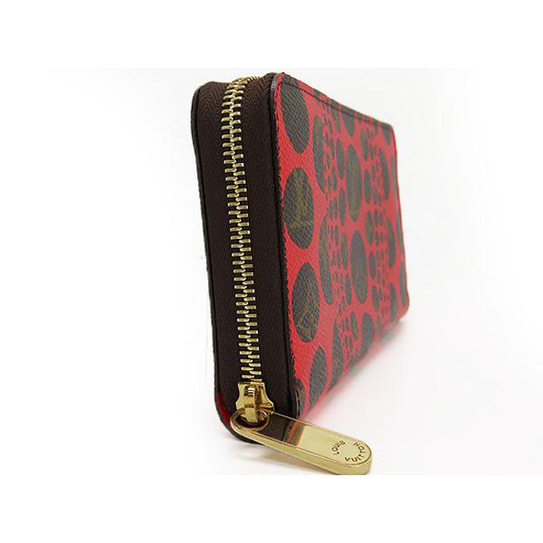 限定新古品 ルイヴィトン LOUIS VUITTON ヤヨイ クサマ モノグラム パンプキン ドット ジッピーウォレット ラウンドファスナー長財布 ルージュ M60450の画像