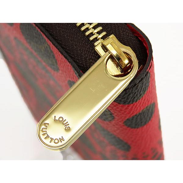 限定新古品 ルイヴィトン LOUIS VUITTON ヤヨイ クサマ モノグラム パンプキン ドット ジッピーウォレット ラウンドファスナー長財布 ルージュ M60450の画像