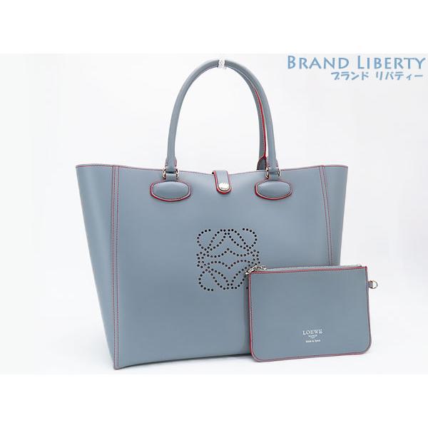 ほぼ新品 ロエベ LOEWE アナグラム レオ バッグ ショルダー トート 