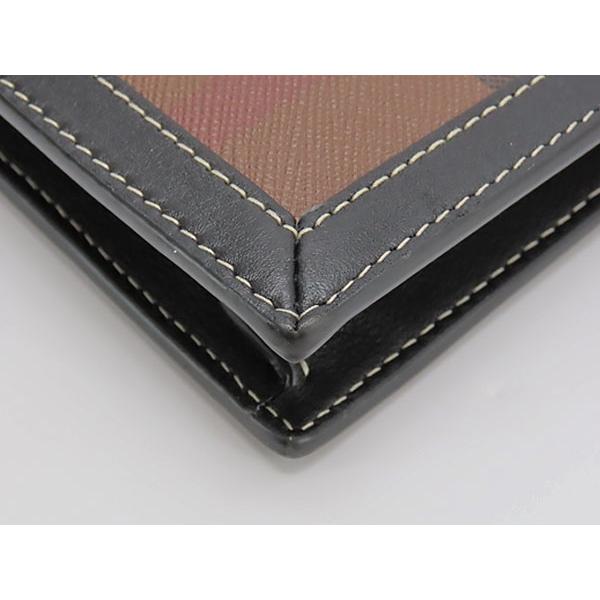 BURBERRY（バーバリー） 美品 チェック レザー ジップポーチ セカンド