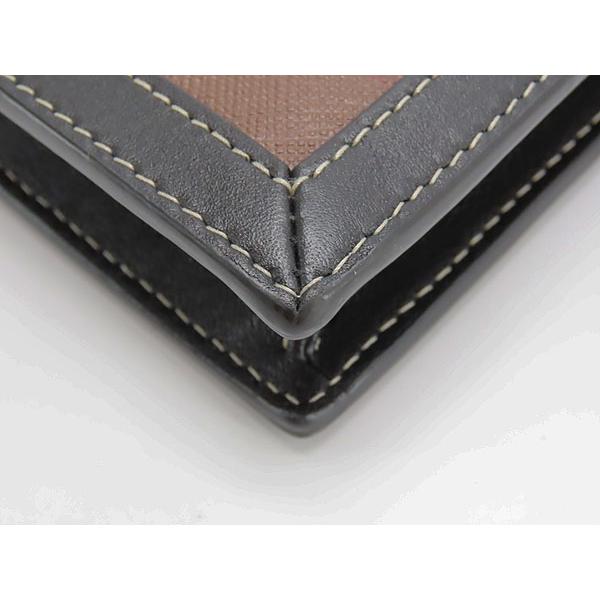 BURBERRY（バーバリー） 美品 チェック レザー ジップポーチ セカンド