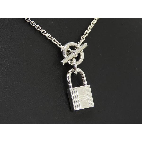 HERMES エルメス アミュレット ケリー シルバーネックレス HERMES】エルメスシルバーネックレスケリーアミュレットバッグモチーフ