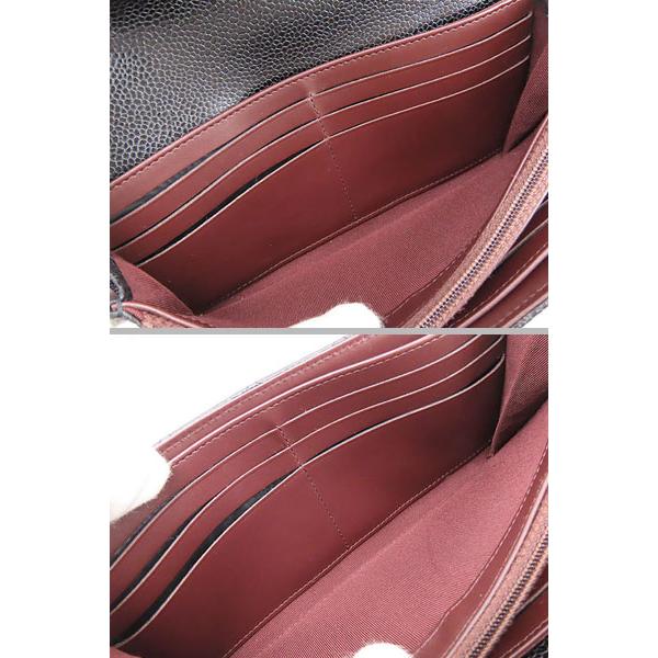 新品同様 シャネル マトラッセ ココマーク クラシック ロング フラップウォレット キャビアスキン 二つ折り長財布 ブラック ゴールド金具 AP0241 A80758の画像