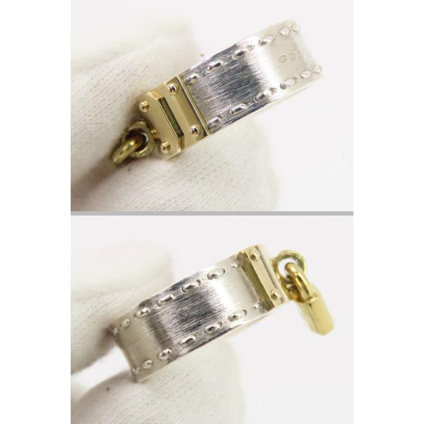 HERMES（エルメス） 美品 ケリー リング 指輪 コンビ 750 K18 シルバー