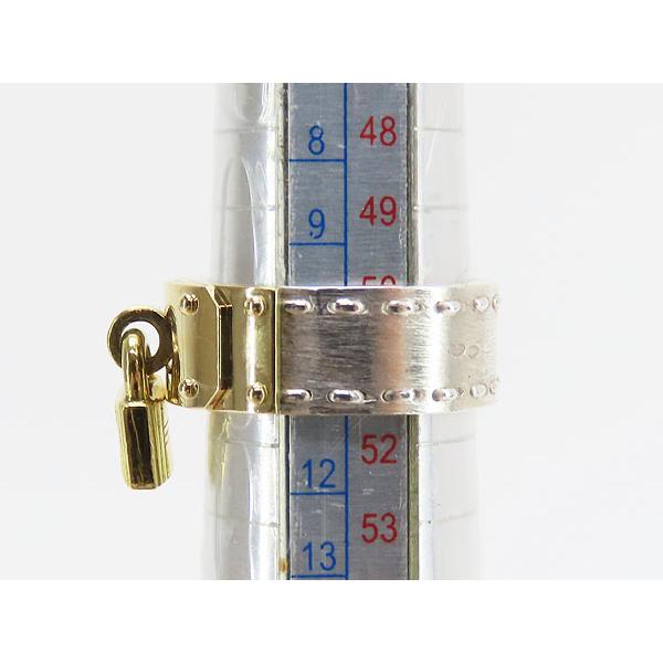 HERMES（エルメス） 美品 ケリー リング 指輪 コンビ 750 K18 シルバー