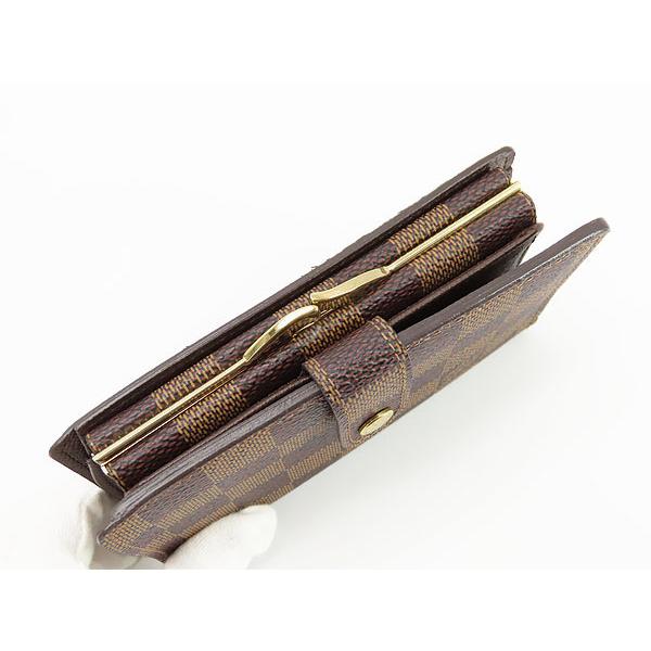 ほぼ新品 ルイヴィトン ダミエ ポルトフォイユ ヴィエノワ 二つ折り がま口財布 コンパクト財布 ダークブラウン N61674 LOUIS VUITTON（ルイ・ヴィトン） ほぼ新品 ダミエ ポルトフォイユ