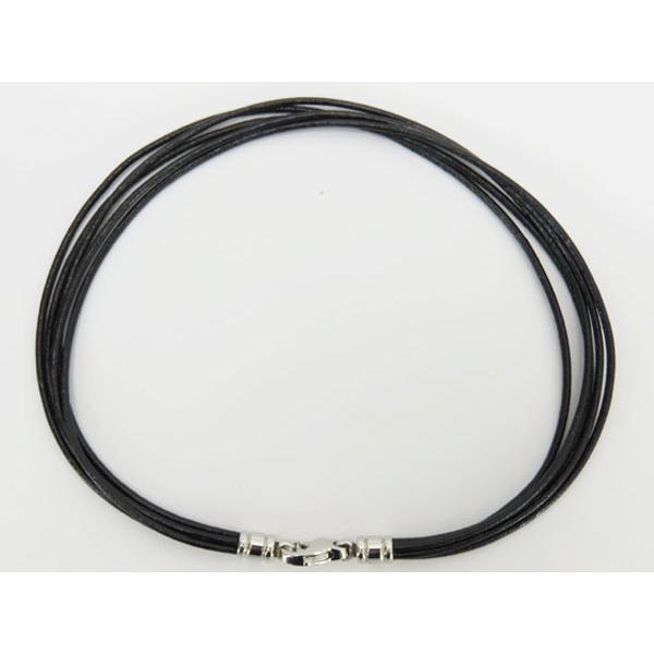 BVLGARI 5連ブラックチョーカー箱あり BVLGARI（ブルガリ） 新品同様 レザー 5連 チョーカー ネックレス 39CM