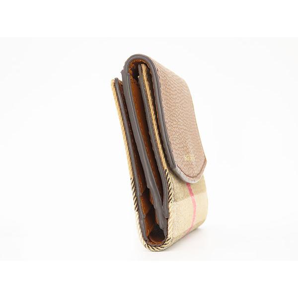 BURBERRY（バーバリー） ほぼ新品 ハウスチェック＆レザー 二つ折り