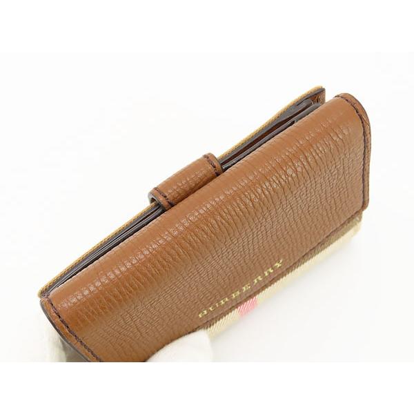 BURBERRY（バーバリー） ほぼ新品 ハウスチェック＆レザー 二つ折り