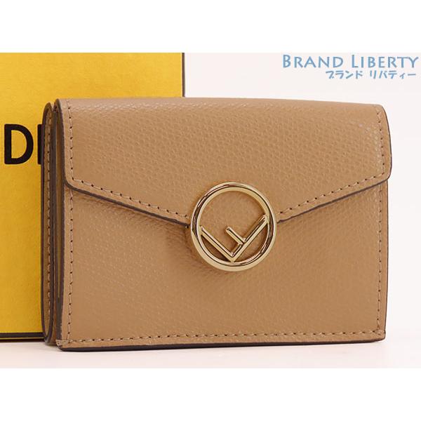 FENDY F IS FENDI 三つ折り財布 ベージュ HR0351 フェンディ FENDIエフ