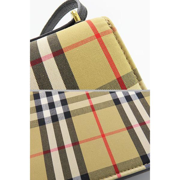 未使用 バーバリー BURBERRY ヴィンテージチェック Dリング 斜め掛け ショルダーバッグ ショルダーポーチ ポシェット ブラック ベージュ｜brandliberty｜09