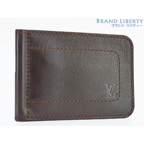 【美品】ルイヴィトン マネークリップ 財布 ユタ レザー ダークブラウン LOUIS VUITTON（ルイ・ヴィトン） レア超美品 ユタ ポルトフォイユ