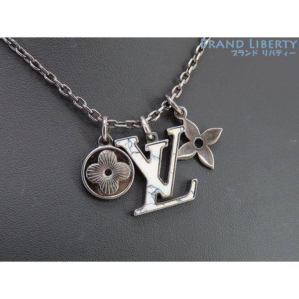 LOUIS VUITTON ルイヴィトン ペンダント LVイニシャル フラワー 