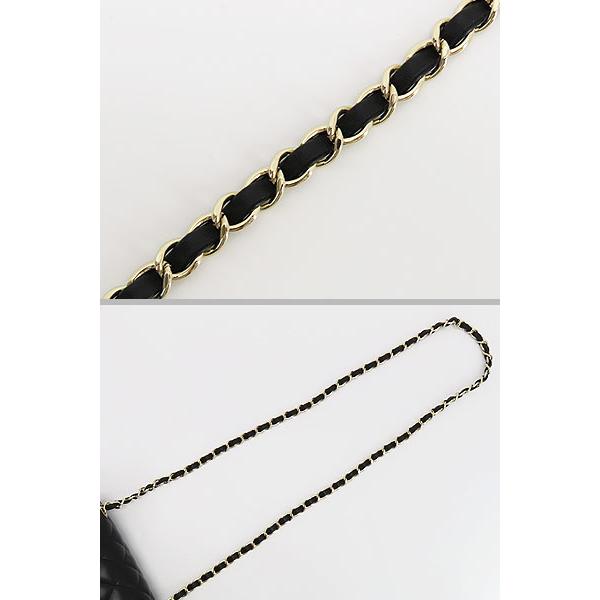 新品同様 シャネル CHANEL ミニマトラッセ ミニ フラップ バッグ チェーンショルダーバッグ ポーチ ポシェット ブラック ラムスキン A35200の画像