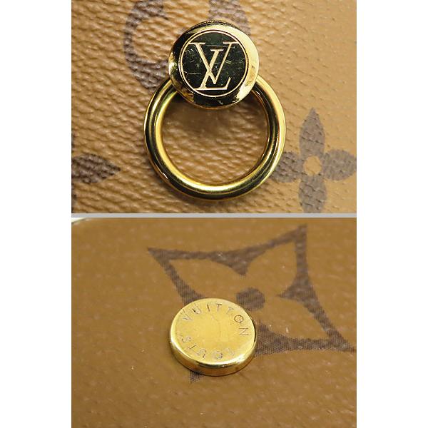 【在庫処分】LOUIS VUITTON ルイヴィトン 2WAY モノグラムリバース カンヌ バニティバッグ ハンドバッグ 肩掛け 斜め掛け ショルダーバッグ 鞄 かばん M43986    ブラウン 茶 ブラック 黒 ゴールド金具 レディース【中古品】 LOUIS VUITTON（ルイ・ヴィトン） 超美品 モノグラム リバース カンヌ