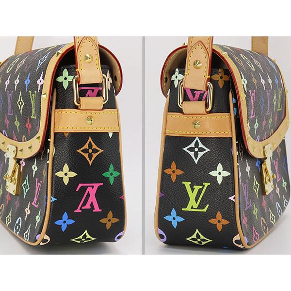 【超美品】ルイヴィトン　マルチカラー　ソローニュ ショルダー バッグ ノワール LOUIS VUITTON（ルイ・ヴィトン） 美品 モノグラムマルチカラー