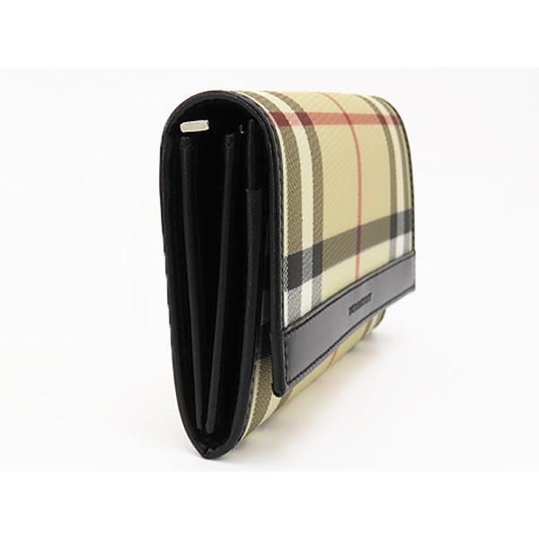 美品 BURBERRY バーバリー ヘイマーケットチェック ノバチェック ラウンドジップ 二つ折り財布 コンパクトウォレット ベージュ系 メンズ レディース 古着 中古 USED BURBERRY バーバリー ノバチェック 二つ折り財布 Wホック レザー