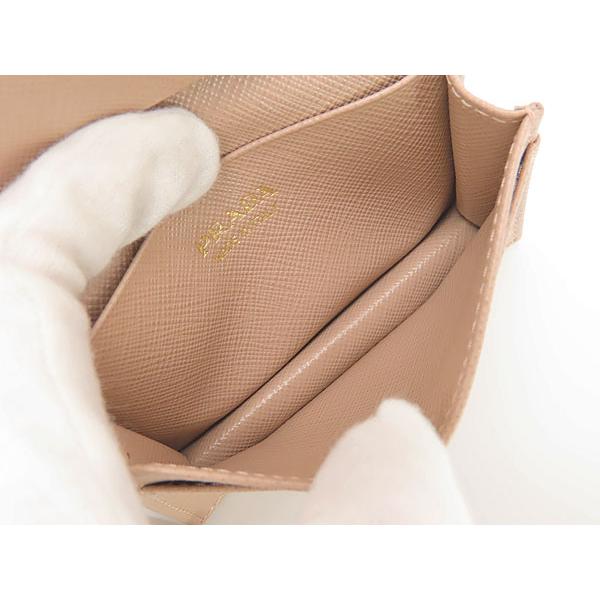 PRADA 未使用 プラダ サフィアーノ トライアングル カードケース パス 