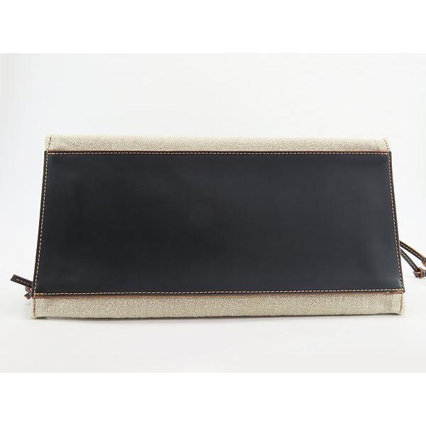 美品 ロエベ LOEWE クッショントート スモール アナグラム ショルダートートバッグ ハンドバッグ ナチュラル ブラック A612A93X05の画像