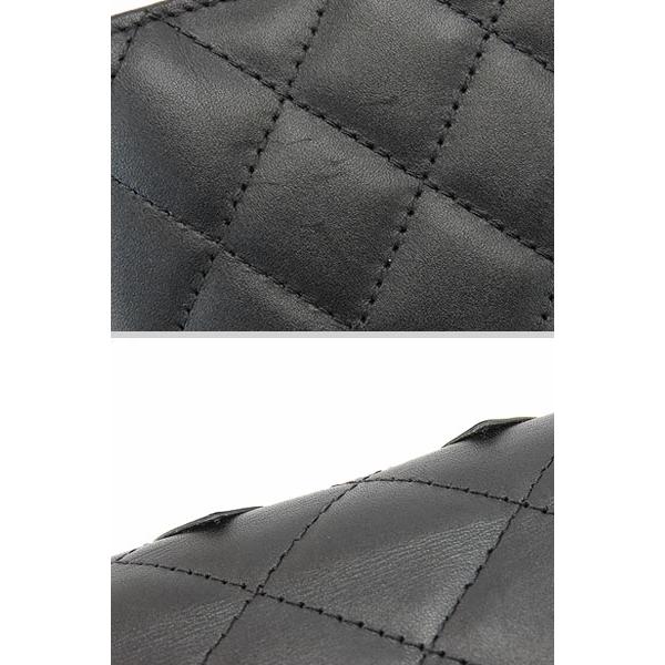 ほぼ新品シャネルカンボンラインココマーク二つ折り長財布ブラックエナメ CAMBON ほぼ新品 シャネル CHANEL カンボンライン ココマーク 二つ折り