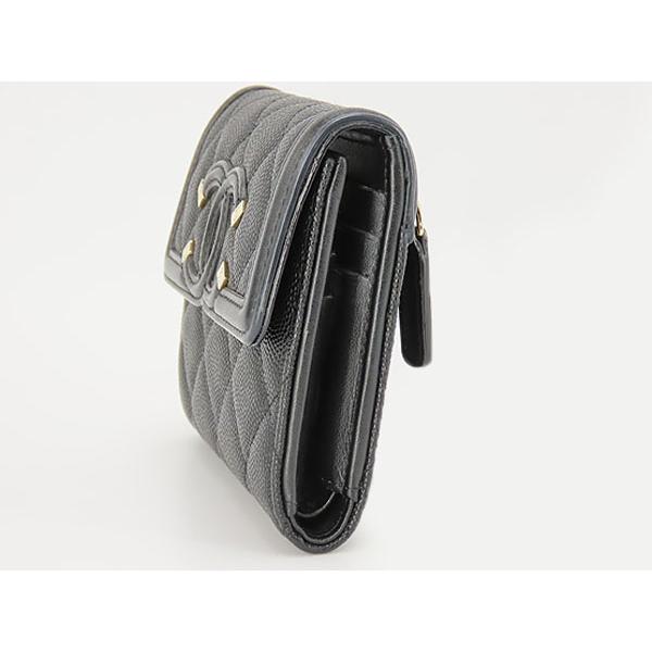 キャビアスキン 美品 シャネル CHANEL CCフィリグリー スモール キャビアスキン 美品 シャネル CHANEL CCフィリグリー スモール