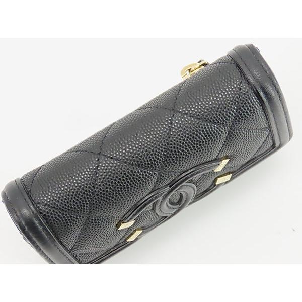 キャビアスキン 美品 シャネル CHANEL CCフィリグリー スモール キャビアスキン 美品 シャネル CHANEL CCフィリグリー スモール