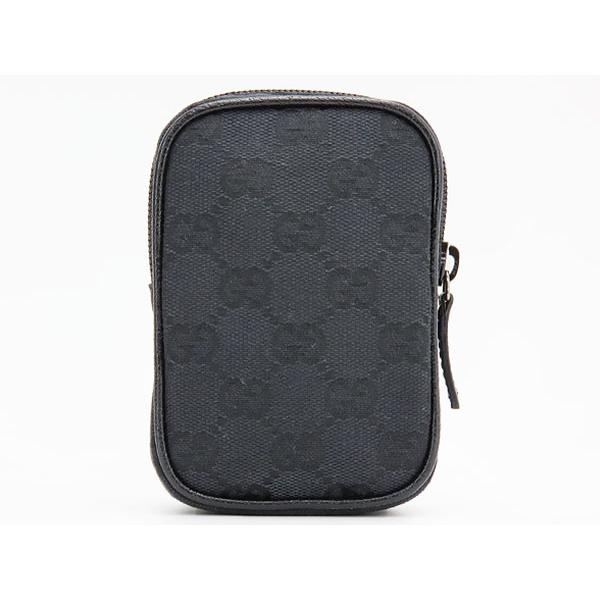 グッチ GUCCI GGキャンバス シガレットケース タバコケース 小物入れ ブラック キャンバス 【傷つき】 レザー 115249
