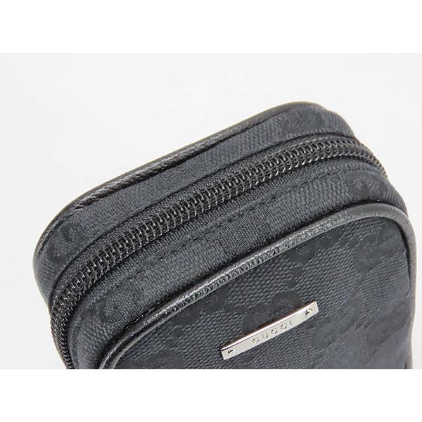 グッチ GUCCI GGキャンバス シガレットケース タバコケース 小物入れ ブラック キャンバス 【傷つき】 レザー 115249